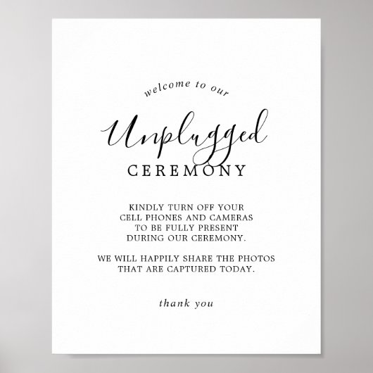Minimalistisch niet-aangesloten ceremonieschema poster (Voorkant)