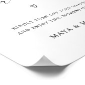 Minimalistisch niet-aangesloten Ceremony Wedding S Poster (Hoek)