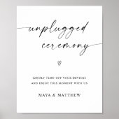 Minimalistisch niet-aangesloten Ceremony Wedding S Poster (Voorkant)