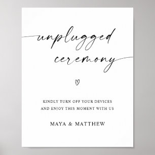 Minimalistisch niet-aangesloten Ceremony Wedding S Poster