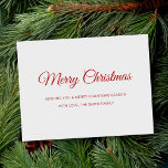 Minimalistisch niet-fotofeest feestdagenkaart<br><div class="desc">Minimalistisch non-Photo Merry kerstfeestdag poster. Kenmerkt elegante manuscripttypografie.</div>
