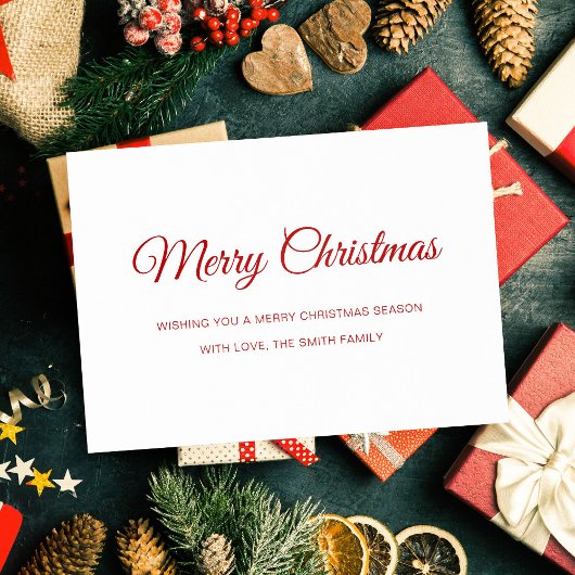 Minimalistisch niet-fotofeest feestdagenkaart