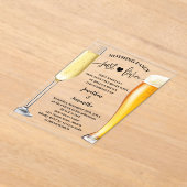 Minimalistisch Niets Fancy Alleen Liefde Bubbels & Acryl Uitnodigingen (Laagn)