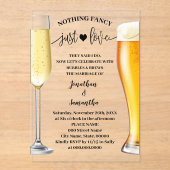 Minimalistisch Niets Fancy Alleen Liefde Bubbels & Acryl Uitnodigingen (Voorkant)