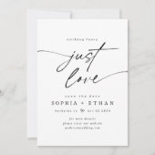 Minimalistisch Niets Fancy Alleen Liefde Elegant Save The Date (Voorkant)