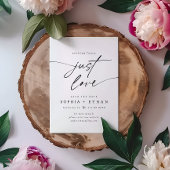 Minimalistisch Niets Fancy Alleen Liefde Elegant Save The Date