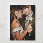 Minimalistisch Niets Fancy Alleen Liefde Foto Save The Date (Achterkant)