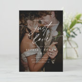 Minimalistisch niets Fancy, gewoon liefde foto ove Save The Date (Staand voorkant)