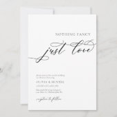 Minimalistisch niets Fancy gewoon liefdeskalligraf Kaart (Voorkant)