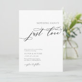 Minimalistisch niets Fancy gewoon liefdeskalligraf Kaart (Staand voorkant)