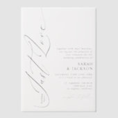 Minimalistisch niets Fancy, hou gewoon van moderne Vellum Uitnodigingen (Voorkant)