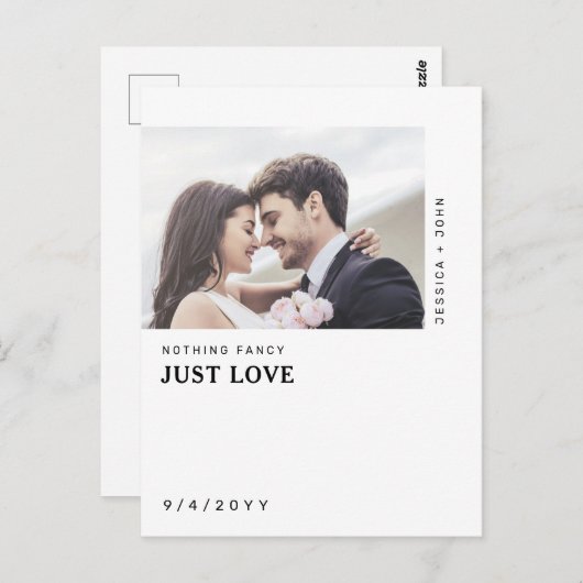 Minimalistisch niets Fancy houdt gewoon van sparen Briefkaart (Voorkant / Achterkant)