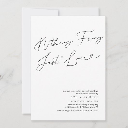 Minimalistisch niets Fancy Net Love Photo QR Code Kaart (Voorkant)