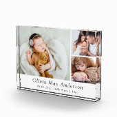 Minimalistisch nieuw baby 3 foto collage blok (Rechts)