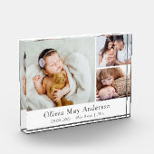 Minimalistisch nieuw baby 3 foto collage blok (Links)