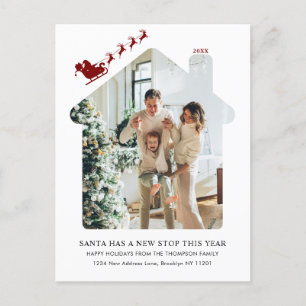Minimalistisch Nieuw Home Foto Rood Santa Sleigh B Feestdagenkaart