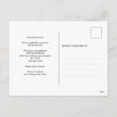 Minimalistisch Nieuw Home Foto Rood Santa Sleigh B Feestdagenkaart (Achterkant)