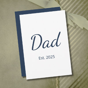 Minimalistisch nieuw pap eenvoudig Vaderdag Feestdagenkaart