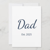 Minimalistisch nieuw pap eenvoudig Vaderdag Feestdagenkaart (Voorkant)