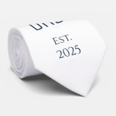 Minimalistisch nieuw pap Simple Blue Typografie Stropdas (Opgerold)