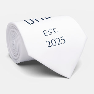 Minimalistisch nieuw pap Simple Blue Typografie Stropdas