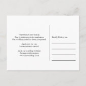 Minimalistisch nieuw plan trouwfoto verandert de d aankondigingskaart (Achterkant)