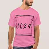 Minimalistisch Nieuwjaar 2024 T-shirt (Voorkant)