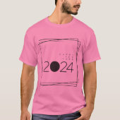 Minimalistisch Nieuwjaar 2024 T-shirt (Voorkant)