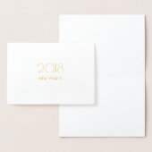 Minimalistisch nieuwjaarsfeest | goudfolie-Kaart Folie Kaarten (Display)
