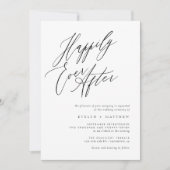 Minimalistisch, nog lang en gelukkig na een bruilo kaart (Voorkant)