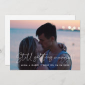 Minimalistisch nog steeds getrouwd trouwupdate aankondiging (Voorkant / Achterkant)