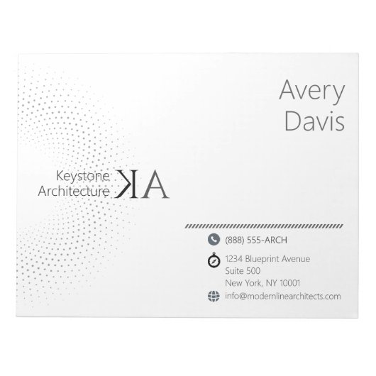 Minimalistisch Notitieblok van een modern architec (Voorkant)