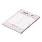 Minimalistisch Notitieblok van weekendplanner (Linkerzijde)