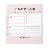 Minimalistisch Notitieblok van weekendplanner (Voorkant)