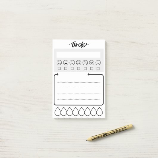 Minimalistisch Notitieblok voor takenlijst Post-it® Notes (Op bureau)