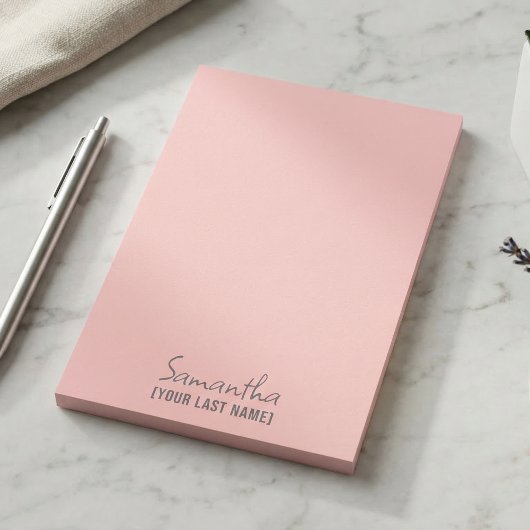 Minimalistisch Notitieboek voor Vrouwen | Roze Bei Post-it® Notes