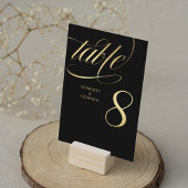 Minimalistisch nummer van de zwarte Folie van het Uitnodiging