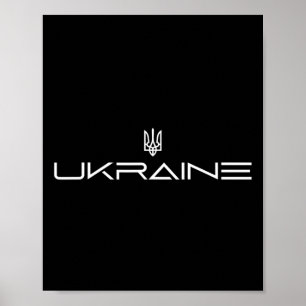 Minimalistisch Oekraïens Wapen Oekraïense Trots Tr Poster