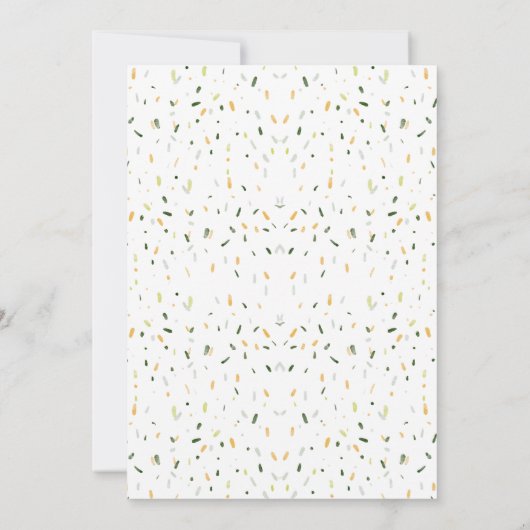 Minimalistisch Oerwoud Safari Girl Baby Sprinkle Kaart (Achterkant)