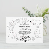 Minimalistisch Oerwoud Safari Kaart (Staand voorkant)