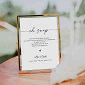 Minimalistisch Oh Snap-teken Reclamebord Met Voetstuk