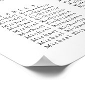 Minimalistisch Olijfblad Bruiloft 12 Tafel Zitplaa Poster (Hoek)