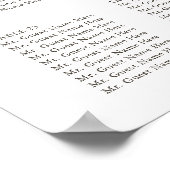 Minimalistisch Olijfblad Bruiloft 30 Tafel Zitplaa Poster (Hoek)