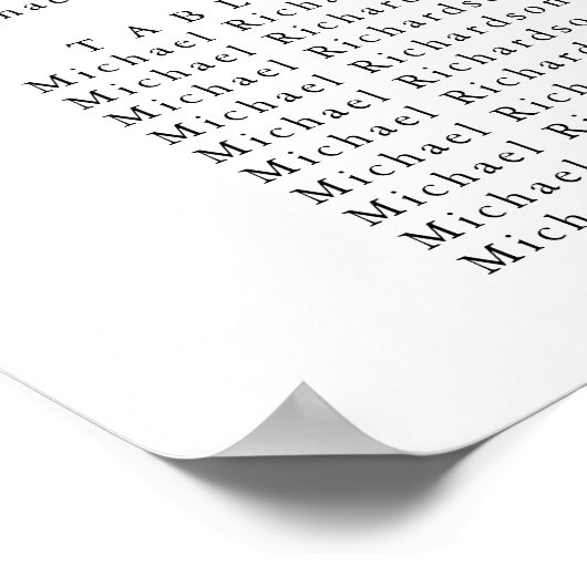 Minimalistisch Olijfblad Bruiloft 8 Tafel Zitplaat Poster (Hoek)