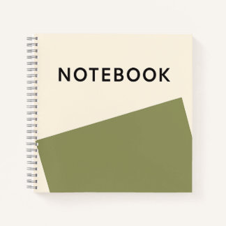 Minimalistisch Olijfgroen Notitieboek