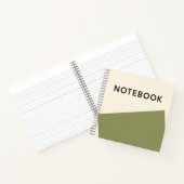 Minimalistisch Olijfgroen Notitieboek (Binnen)