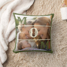 Minimalistisch olijfgroene op maat gemaakte foto-a