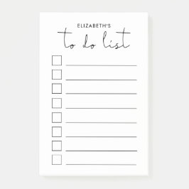 Minimalistisch om lijst te doen post-it® notes