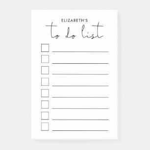 Minimalistisch om lijst te doen post-it® notes