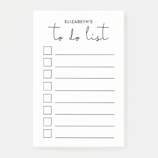 Minimalistisch om lijst te doen post-it® notes (Voorkant)